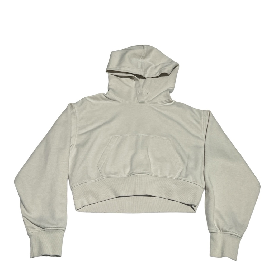 Zara Cropped Cream‎ Color Hooded Pullover